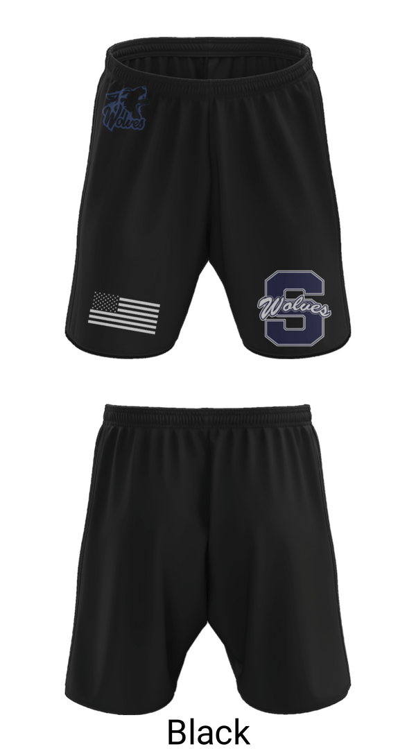 Athletic Shorts With Pockets, Shawnee Middle School Cheer, Cheer, Teamtime, Team time, sublimation, custom sports apparel, team uniforms, spirit wear, spiritwear, sports uniforms, custom shirts, team store, custom team store, fundraiser sports, apparel fundraiser