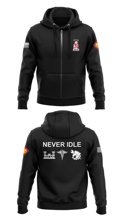 120th Engineers 1318927 Zip Hoodie - 1