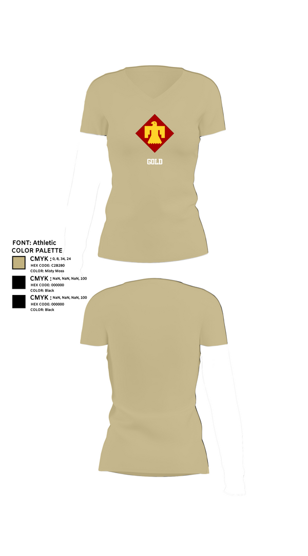 Womens Short Sleeve Vneck Shirt, GOLD, , Teamtime, Team time, sublimation, custom sports apparel, team uniforms, spirit wear, spiritwear, sports uniforms, custom shirts, team store, custom team store, fundraiser sports, apparel fundraiser