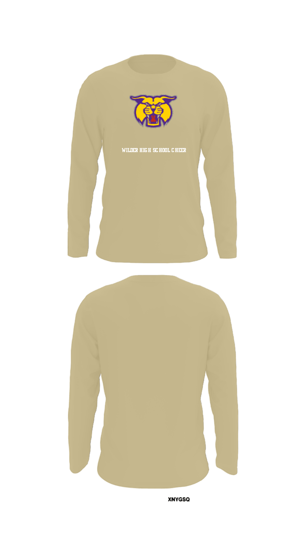Long Sleeve Performance Shirt, Wilder High School Cheer, Cheer, Teamtime, Team time, sublimation, custom sports apparel, team uniforms, spirit wear, spiritwear, sports uniforms, custom shirts, team store, custom team store, fundraiser sports, apparel fundraiser