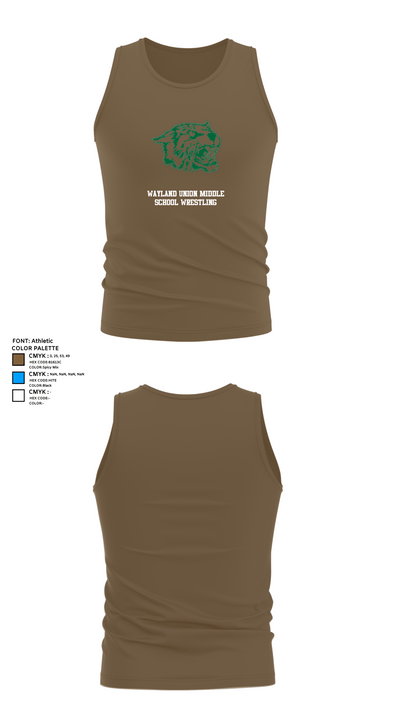 Wayland Union Middle School Wrestling 74603819 Tank Top - 7