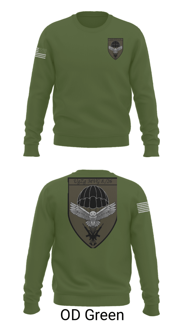 Crew Neck Sweatshirt, 8.FschJgRgt 26, Army, Teamtime, Team time, sublimation, custom sports apparel, team uniforms, spirit wear, spiritwear, sports uniforms, custom shirts, team store, custom team store, fundraiser sports, apparel fundraiser
