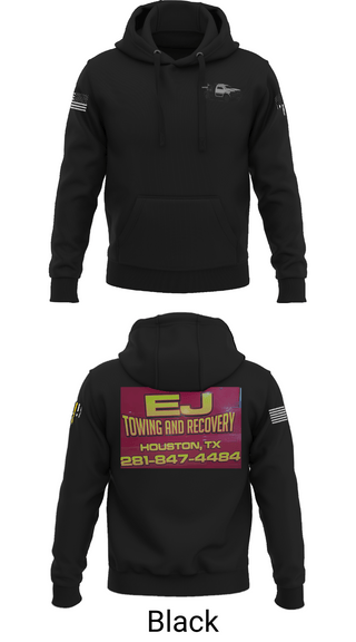 Hoodie, EJ TOWING AND RECOVERY, , Teamtime, Team time, sublimation, custom sports apparel, team uniforms, spirit wear, spiritwear, sports uniforms, custom shirts, team store, custom team store, fundraiser sports, apparel fundraiser