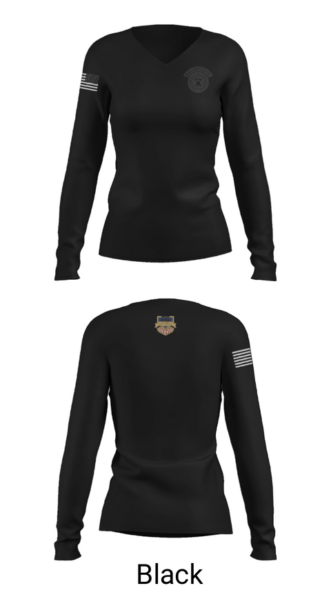 Women's Long Sleeve Vneck Shirt, US ARMY Mission Viejo Recruiting, Army, Teamtime, Team time, sublimation, custom sports apparel, team uniforms, spirit wear, spiritwear, sports uniforms, custom shirts, team store, custom team store, fundraiser sports, apparel fundraiser