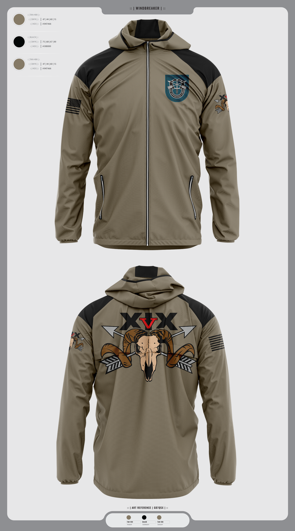 Windbreaker, 5/19th SFG, National Guard, Teamtime, Team time, sublimation, custom sports apparel, team uniforms, spirit wear, spiritwear, sports uniforms, custom shirts, team store, custom team store, fundraiser sports, apparel fundraiser
