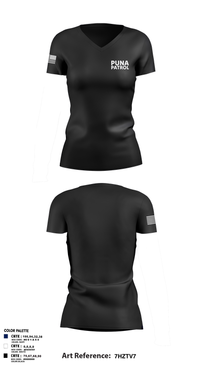 Puna Patrol 4300977 Women's Short Sleeve V-neck Shirt - 3