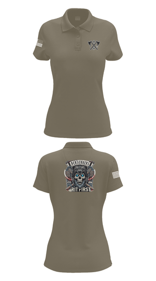 Womens Short Sleeve Performance Polo, Baker 3-509th 3rd Plt 1st squad, Army, Teamtime, Team time, sublimation, custom sports apparel, team uniforms, spirit wear, spiritwear, sports uniforms, custom shirts, team store, custom team store, fundraiser sports, apparel fundraiser