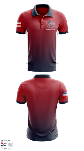 Short Sleeve Performance Polo, Grand Slam Alabama, Baseball, Teamtime, Team time, sublimation, custom sports apparel, team uniforms, spirit wear, spiritwear, sports uniforms, custom shirts, team store, custom team store, fundraiser sports, apparel fundraiser
