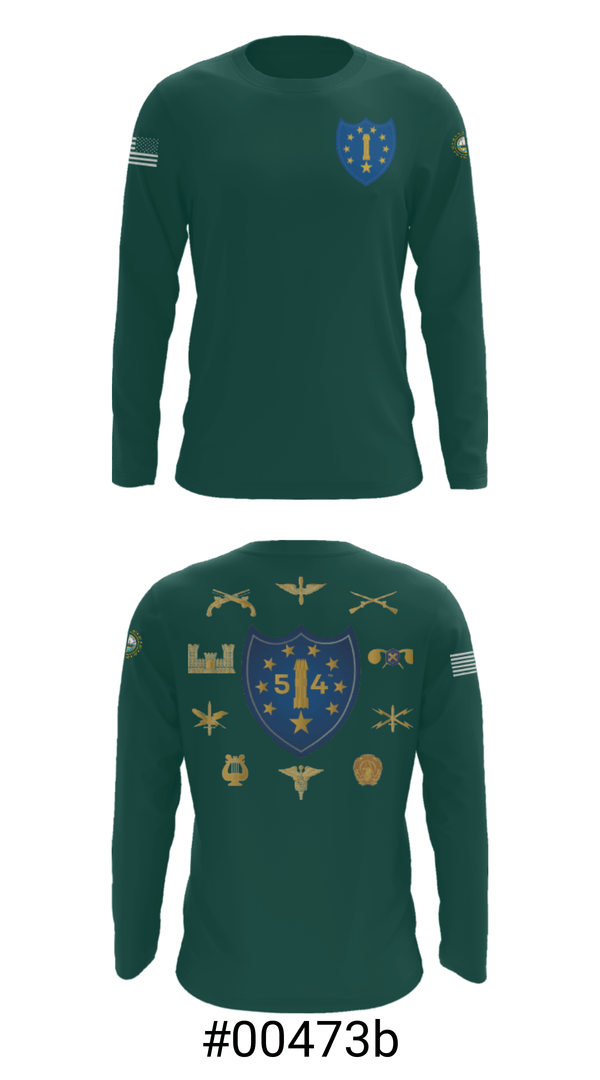 Long Sleeve Performance Shirt, 54th Troop Command, National Guard, Teamtime, Team time, sublimation, custom sports apparel, team uniforms, spirit wear, spiritwear, sports uniforms, custom shirts, team store, custom team store, fundraiser sports, apparel fundraiser
