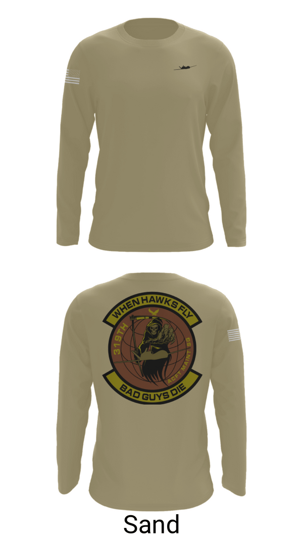 Long Sleeve Performance Shirt, 319th Maintenance Squadron, Air Force, Teamtime, Team time, sublimation, custom sports apparel, team uniforms, spirit wear, spiritwear, sports uniforms, custom shirts, team store, custom team store, fundraiser sports, apparel fundraiser