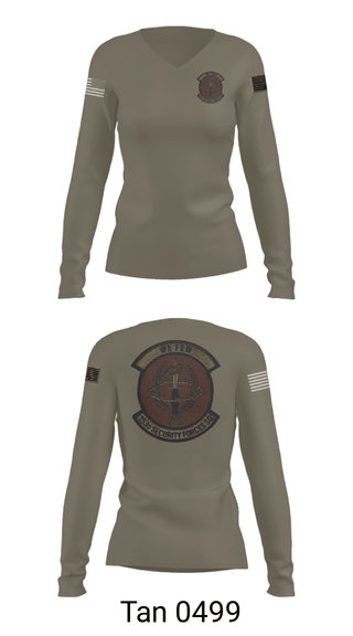 Women's Long Sleeve Vneck Shirt, 153 SFS, Air Force, Teamtime, Team time, sublimation, custom sports apparel, team uniforms, spirit wear, spiritwear, sports uniforms, custom shirts, team store, custom team store, fundraiser sports, apparel fundraiser
