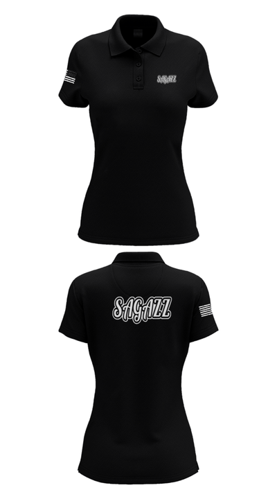 SAGAZZ 72853678 Women's Short Sleeve Performance Polo  - 36
