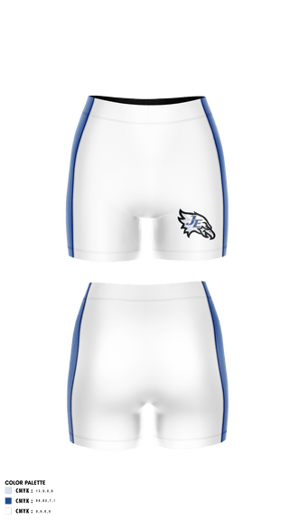 Womens Shorts, Jordan-Elbridge High School Volleyball, Women's Volleyball, Teamtime, Team time, sublimation, custom sports apparel, team uniforms, spirit wear, spiritwear, sports uniforms, custom shirts, team store, custom team store, fundraiser sports, apparel fundraiser