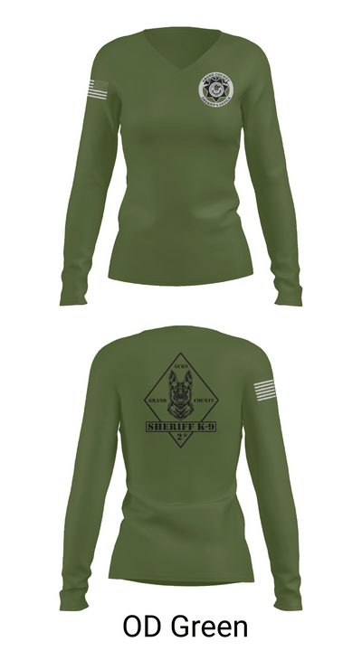 GCSO K9 19813935 Women's Long Sleeve V-neck Shirt - 54