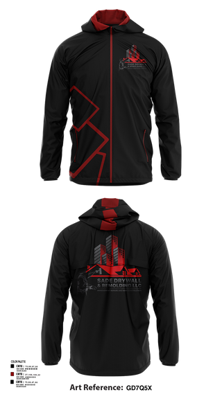 Windbreaker, Sadedrywall & remolding llc, , Teamtime, Team time, sublimation, custom sports apparel, team uniforms, spirit wear, spiritwear, sports uniforms, custom shirts, team store, custom team store, fundraiser sports, apparel fundraiser