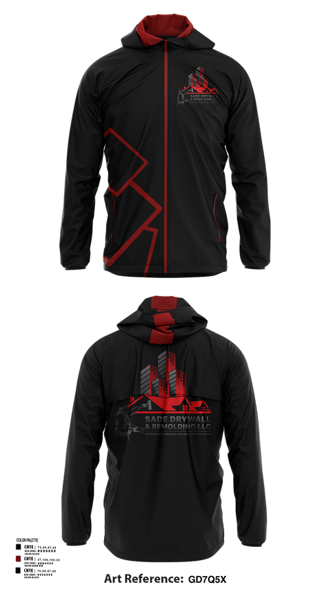 Windbreaker, Sadedrywall & remolding llc, , Teamtime, Team time, sublimation, custom sports apparel, team uniforms, spirit wear, spiritwear, sports uniforms, custom shirts, team store, custom team store, fundraiser sports, apparel fundraiser