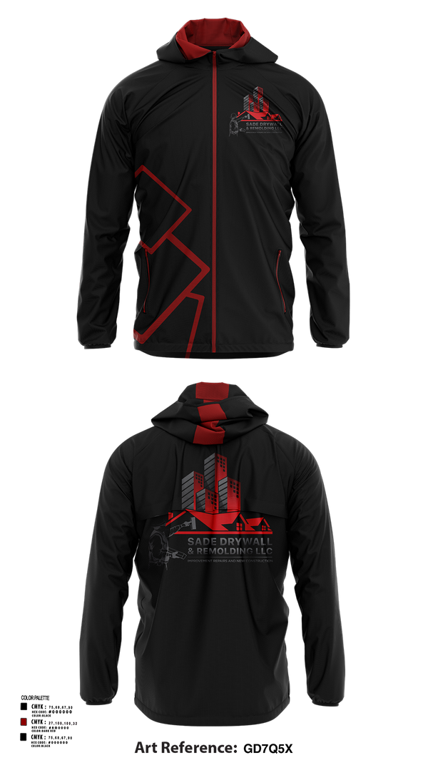 Windbreaker, Sadedrywall & remolding llc, , Teamtime, Team time, sublimation, custom sports apparel, team uniforms, spirit wear, spiritwear, sports uniforms, custom shirts, team store, custom team store, fundraiser sports, apparel fundraiser