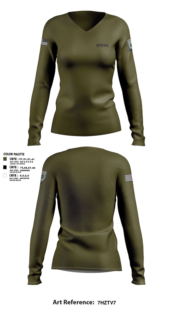 Womens Long Sleeve Vneck Shirt, STFPA, Police, Teamtime, Team time, sublimation, custom sports apparel, team uniforms, spirit wear, spiritwear, sports uniforms, custom shirts, team store, custom team store, fundraiser sports, apparel fundraiser