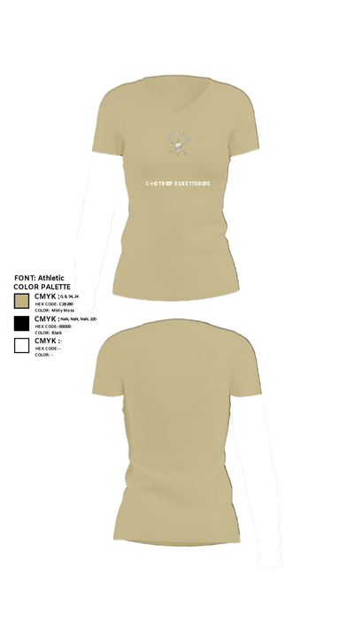 C-1-10 Troop 2 Ghetto Boys 91621666 Women's Short Sleeve V-neck Shirt - 84