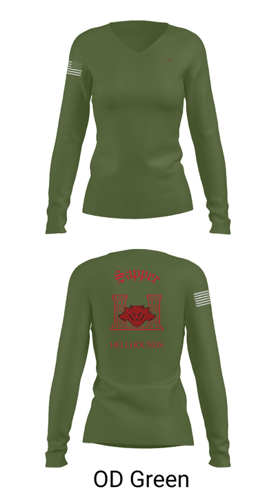 811th EN CO 58008246 Women's Long Sleeve V-neck Shirt - 54