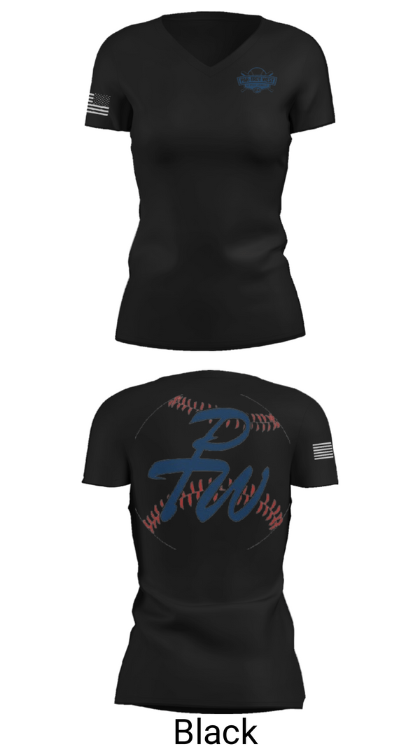 Women's Short Sleeve Vneck Shirt, Par-Troy West Little League Baseball, Baseball, Teamtime, Team time, sublimation, custom sports apparel, team uniforms, spirit wear, spiritwear, sports uniforms, custom shirts, team store, custom team store, fundraiser sports, apparel fundraiser
