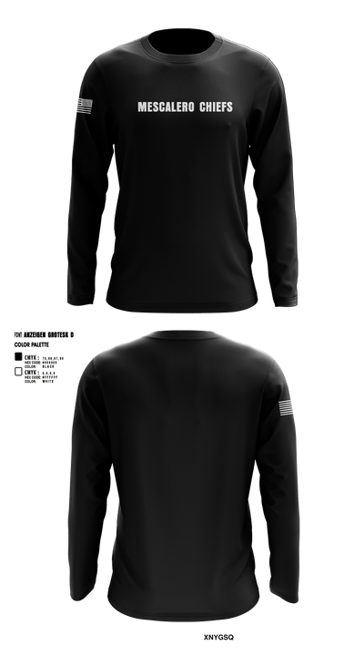 Mescalero chiefs 4898423 Long Sleeve Performance Shirt 3