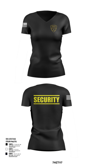 Womens Short Sleeve Vneck Shirt, Zeus Protections, Police, Teamtime, Team time, sublimation, custom sports apparel, team uniforms, spirit wear, spiritwear, sports uniforms, custom shirts, team store, custom team store, fundraiser sports, apparel fundraiser