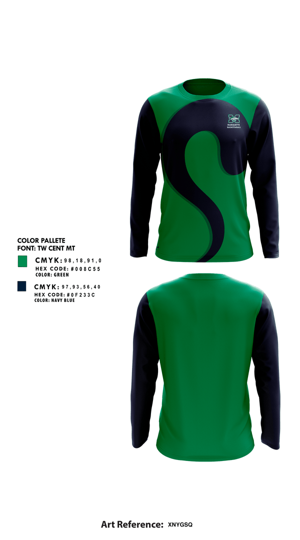 Long Sleeve Performance Shirt, Marquette High School Basketball, Men's Basketball, Teamtime, Team time, sublimation, custom sports apparel, team uniforms, spirit wear, spiritwear, sports uniforms, custom shirts, team store, custom team store, fundraiser sports, apparel fundraiser