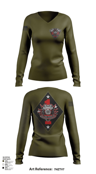 Womens Long Sleeve Vneck Shirt, 3rd AABN MTU, Marines, Teamtime, Team time, sublimation, custom sports apparel, team uniforms, spirit wear, spiritwear, sports uniforms, custom shirts, team store, custom team store, fundraiser sports, apparel fundraiser