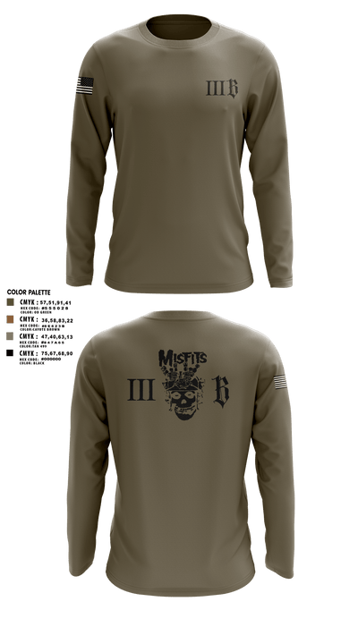 3B 1-325 AIR, 2BCT, 82ND ABN DIV 78191368 Long Sleeve Performance Shirt - 111