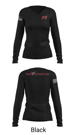 Women's Long Sleeve Vneck Shirt, Northern Oklahoma College-Tonkawa Campus, Softball, Teamtime, Team time, sublimation, custom sports apparel, team uniforms, spirit wear, spiritwear, sports uniforms, custom shirts, team store, custom team store, fundraiser sports, apparel fundraiser