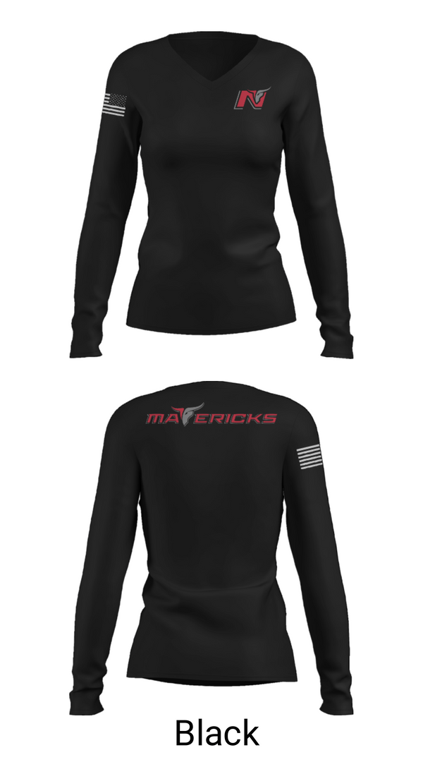 Women's Long Sleeve Vneck Shirt, Northern Oklahoma College-Tonkawa Campus, Softball, Teamtime, Team time, sublimation, custom sports apparel, team uniforms, spirit wear, spiritwear, sports uniforms, custom shirts, team store, custom team store, fundraiser sports, apparel fundraiser