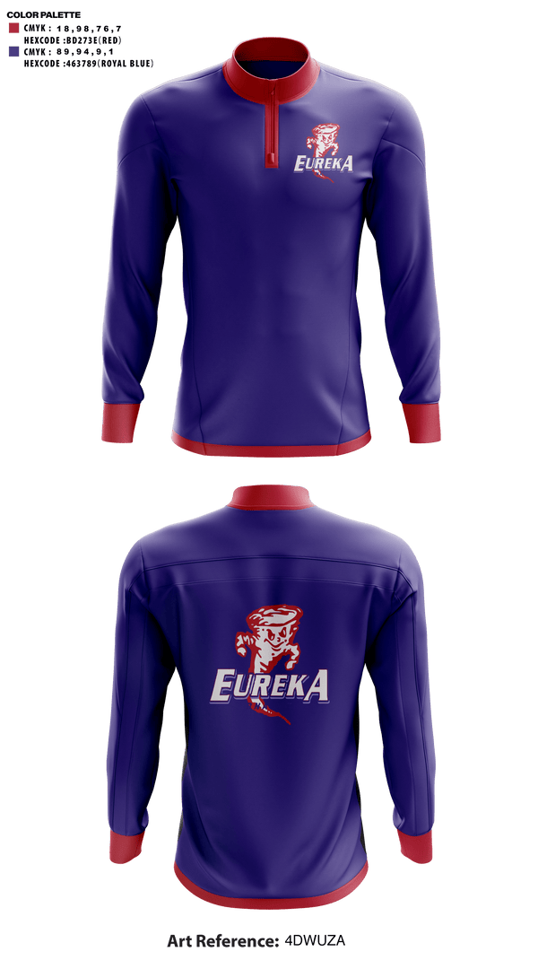Quarter Zip Jacket, Eureka High School Basketball, Women's Basketball, Teamtime, Team time, sublimation, custom sports apparel, team uniforms, spirit wear, spiritwear, sports uniforms, custom shirts, team store, custom team store, fundraiser sports, apparel fundraiser