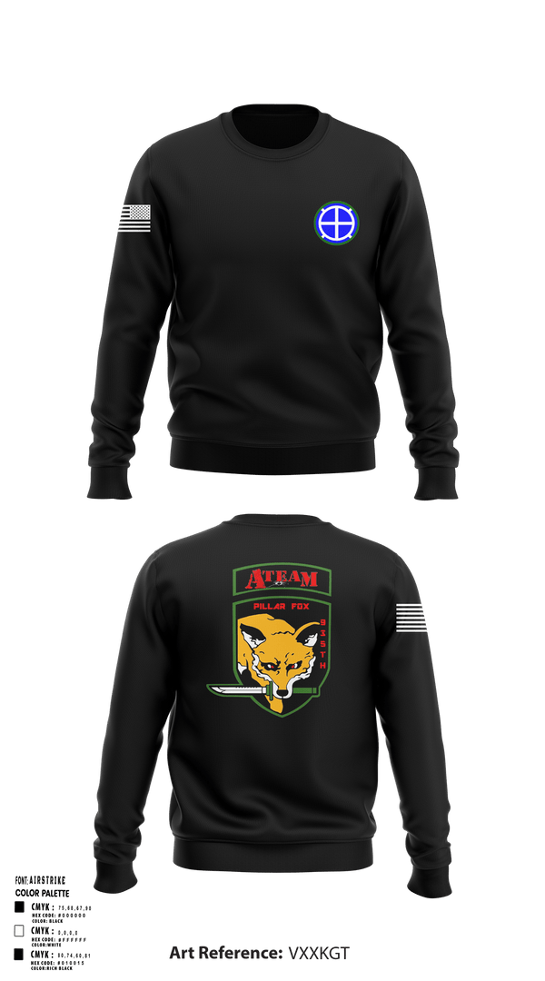 Crew Neck Sweatshirt, A co 935th ASB 3rd Platoon, National Guard, Teamtime, Team time, sublimation, custom sports apparel, team uniforms, spirit wear, spiritwear, sports uniforms, custom shirts, team store, custom team store, fundraiser sports, apparel fundraiser