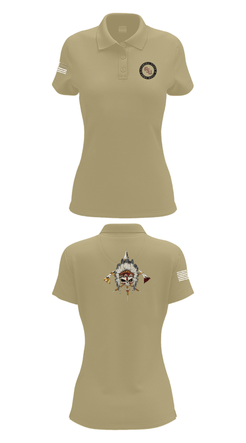 Women's Short Sleeve Performance Polo, Seminole Battalion, Army, Teamtime, Team time, sublimation, custom sports apparel, team uniforms, spirit wear, spiritwear, sports uniforms, custom shirts, team store, custom team store, fundraiser sports, apparel fundraiser