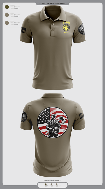 OCS BRAVO CO 002-25 55485287 Short Sleeve Performance Polo - 2
