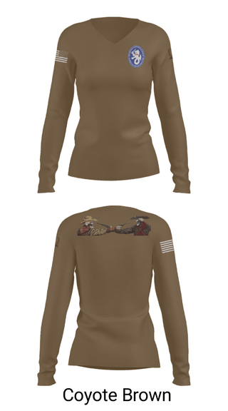 Womens Long Sleeve Vneck Shirt, 1-194 C Co, National Guard, Teamtime, Team time, sublimation, custom sports apparel, team uniforms, spirit wear, spiritwear, sports uniforms, custom shirts, team store, custom team store, fundraiser sports, apparel fundraiser