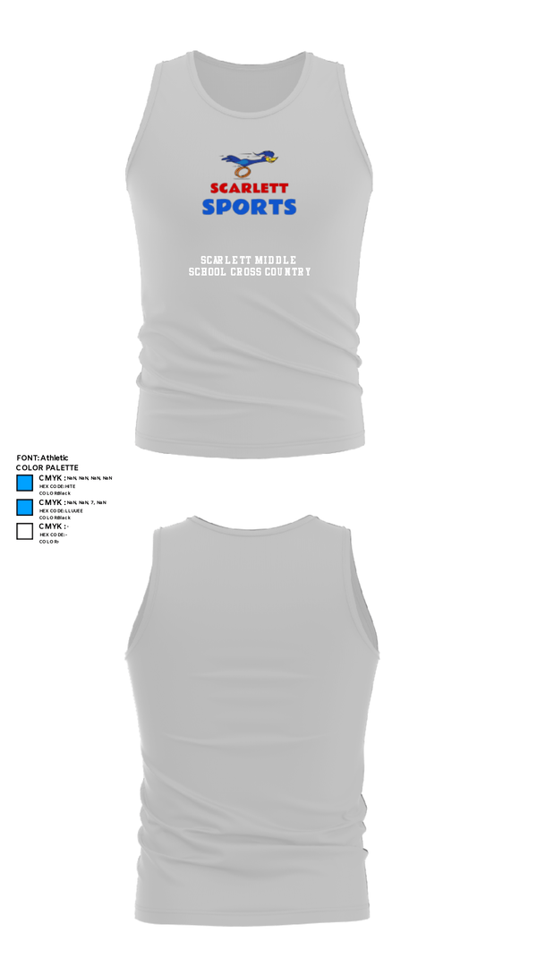 Tank Top, Scarlett Middle School Cross Country, Cross Country, Teamtime, Team time, sublimation, custom sports apparel, team uniforms, spirit wear, spiritwear, sports uniforms, custom shirts, team store, custom team store, fundraiser sports, apparel fundraiser
