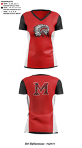 Mcloud High School Cheer 90191621 Women's Short Sleeve V-neck Shirt - 41
