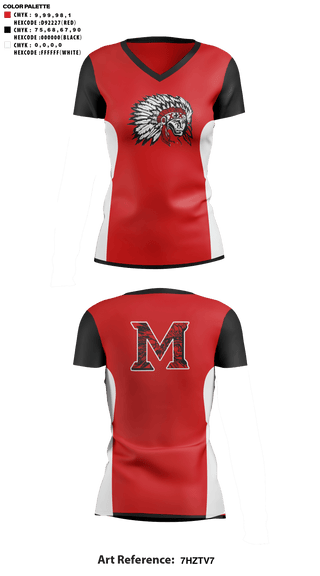 Womens Short Sleeve Vneck Shirt, Mcloud High School Cheer, Cheer, Teamtime, Team time, sublimation, custom sports apparel, team uniforms, spirit wear, spiritwear, sports uniforms, custom shirts, team store, custom team store, fundraiser sports, apparel fundraiser