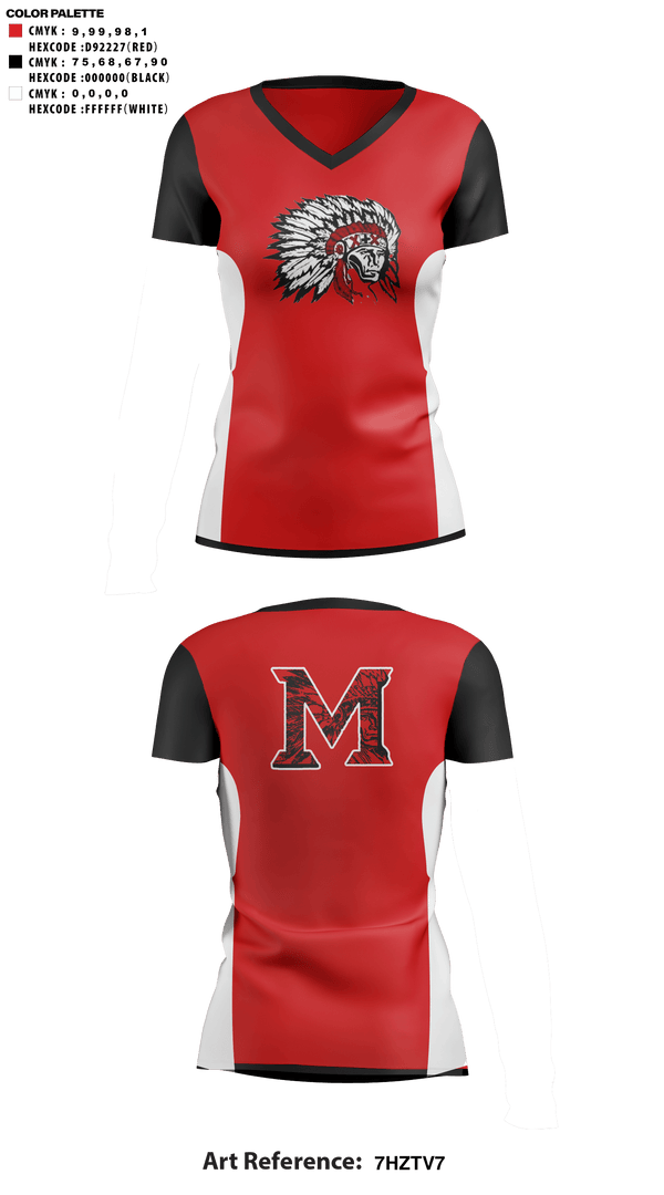 Womens Short Sleeve Vneck Shirt, Mcloud High School Cheer, Cheer, Teamtime, Team time, sublimation, custom sports apparel, team uniforms, spirit wear, spiritwear, sports uniforms, custom shirts, team store, custom team store, fundraiser sports, apparel fundraiser