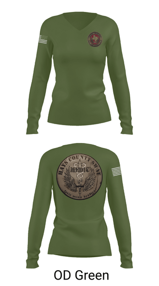 Womens Long Sleeve Vneck Shirt, Hays County SWAT, Police, Teamtime, Team time, sublimation, custom sports apparel, team uniforms, spirit wear, spiritwear, sports uniforms, custom shirts, team store, custom team store, fundraiser sports, apparel fundraiser
