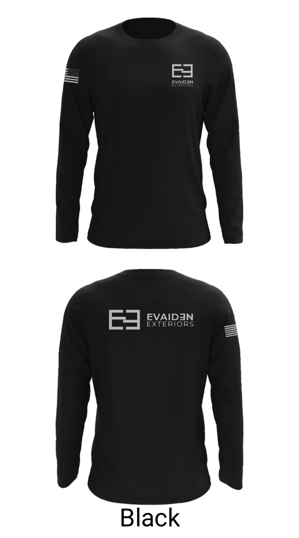 Long Sleeve Performance Shirt, EVAIDEN EXTERIORS, LLC, , Teamtime, Team time, sublimation, custom sports apparel, team uniforms, spirit wear, spiritwear, sports uniforms, custom shirts, team store, custom team store, fundraiser sports, apparel fundraiser