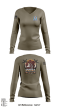 HHD 205th MI BN Women's Long Sleeve V-neck Shirt - 1 (1)