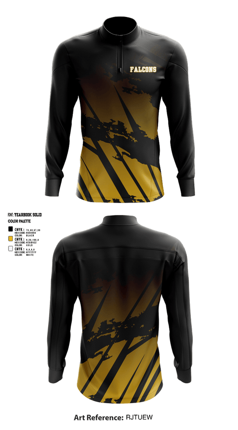 Quarter Zip Jacket, Falcons, Women's Basketball, Teamtime, Team time, sublimation, custom sports apparel, team uniforms, spirit wear, spiritwear, sports uniforms, custom shirts, team store, custom team store, fundraiser sports, apparel fundraiser