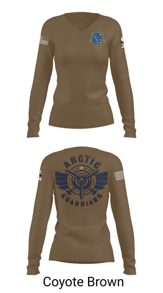 Womens Long Sleeve Vneck Shirt, 176th Medical Group, , Teamtime, Team time, sublimation, custom sports apparel, team uniforms, spirit wear, spiritwear, sports uniforms, custom shirts, team store, custom team store, fundraiser sports, apparel fundraiser