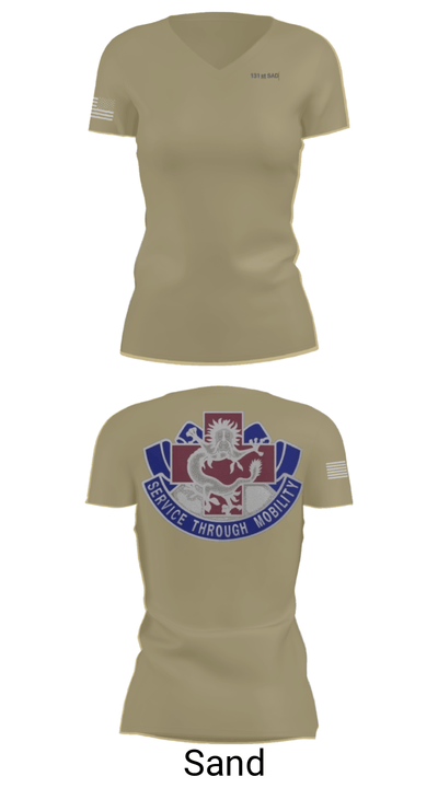 131st SAD 30923747 Women's Short Sleeve V-neck Shirt - 88