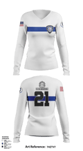 WLEA 84613193 Women's Long Sleeve V-neck Shirt - 1