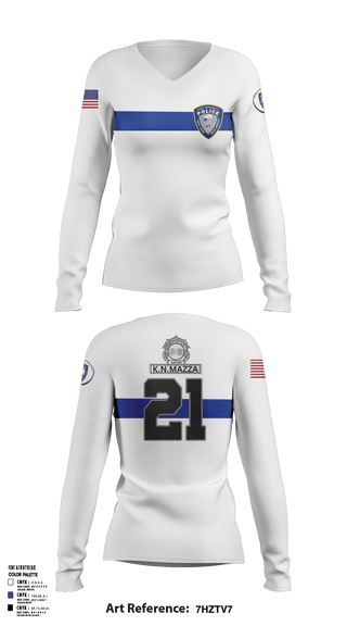 Womens Long Sleeve Vneck Shirt, WLEA, Police, Teamtime, Team time, sublimation, custom sports apparel, team uniforms, spirit wear, spiritwear, sports uniforms, custom shirts, team store, custom team store, fundraiser sports, apparel fundraiser