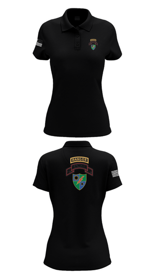 Women's Short Sleeve Performance Polo, 2nd Battalion 75th Ranger Regiment, , Teamtime, Team time, sublimation, custom sports apparel, team uniforms, spirit wear, spiritwear, sports uniforms, custom shirts, team store, custom team store, fundraiser sports, apparel fundraiser